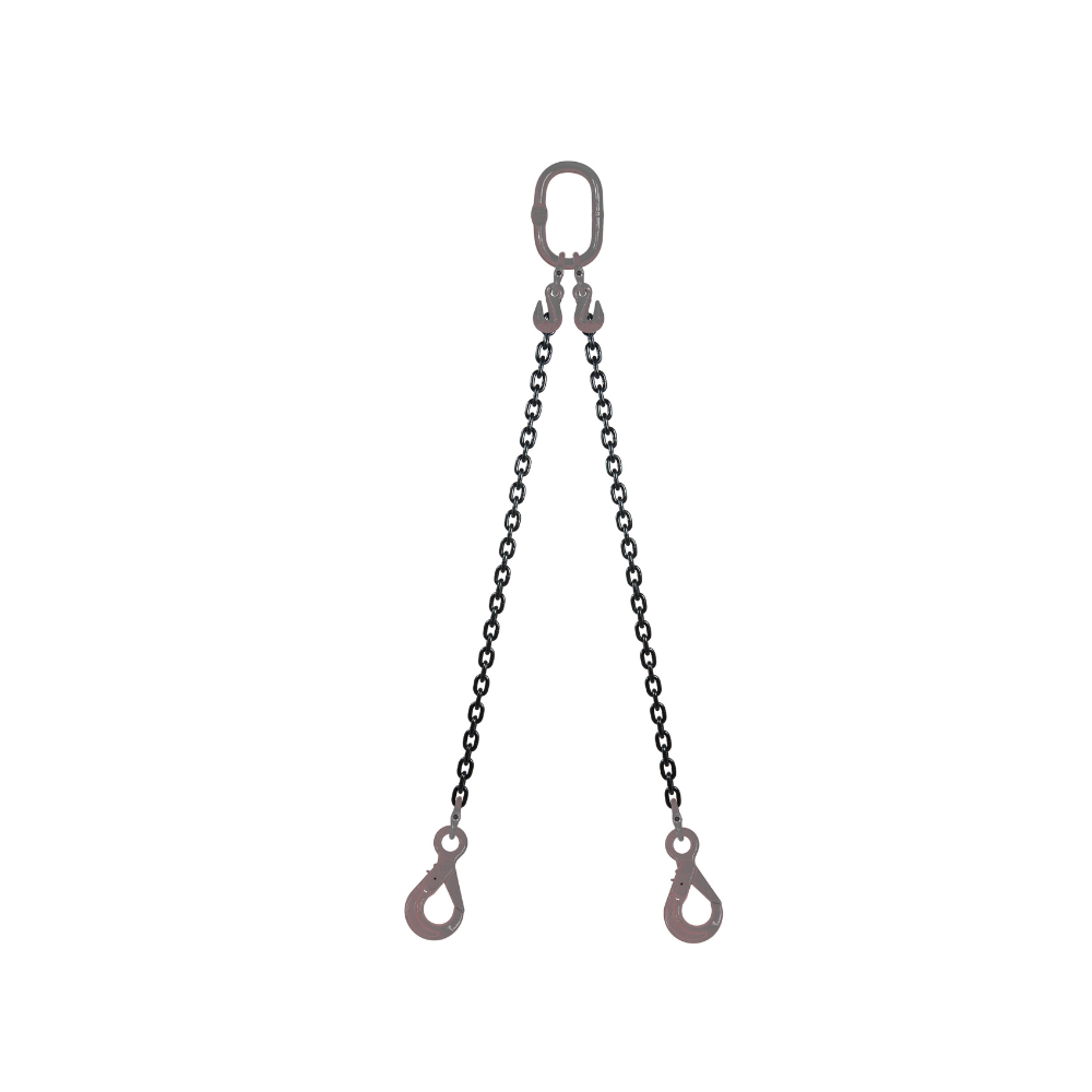 Chain sling 2-leg with safety hook, grade 10