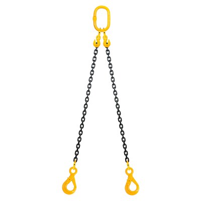 Chain sling 2-leg with safety hook,