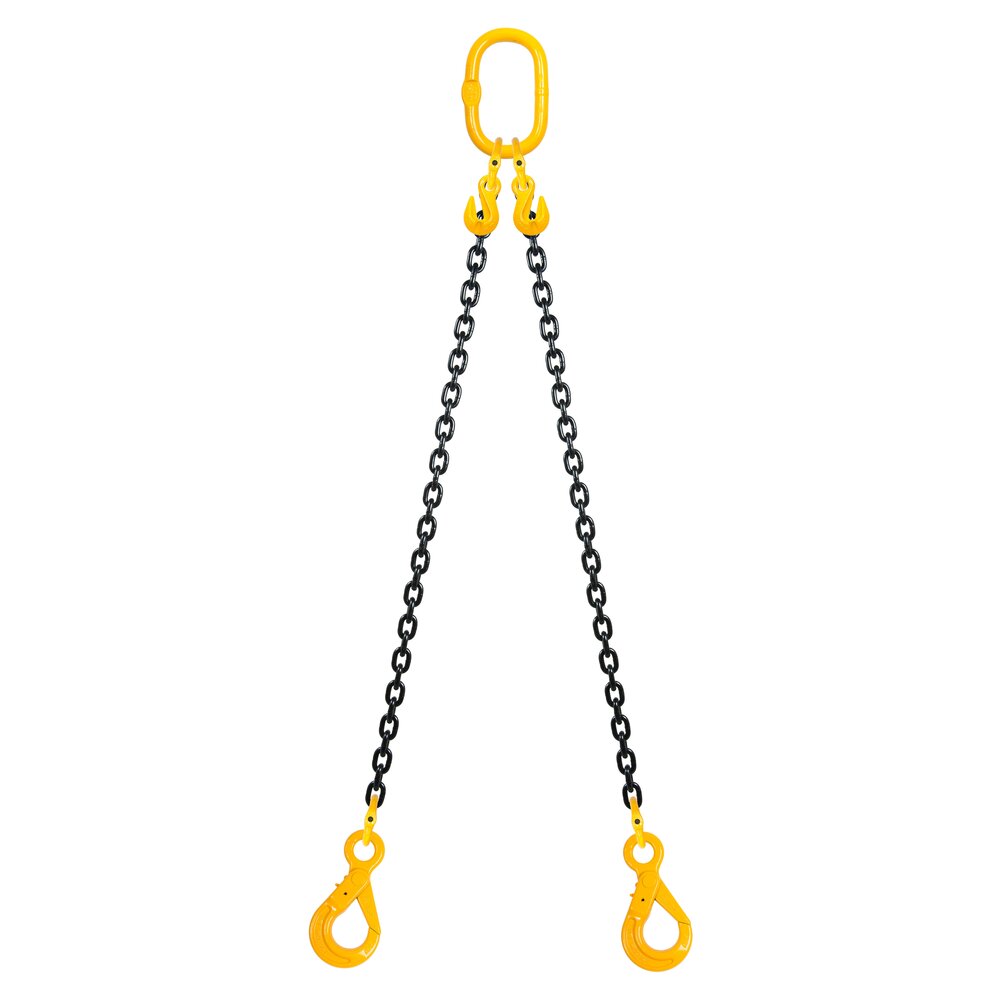 Chain sling 2-leg with safety hook, grade 8