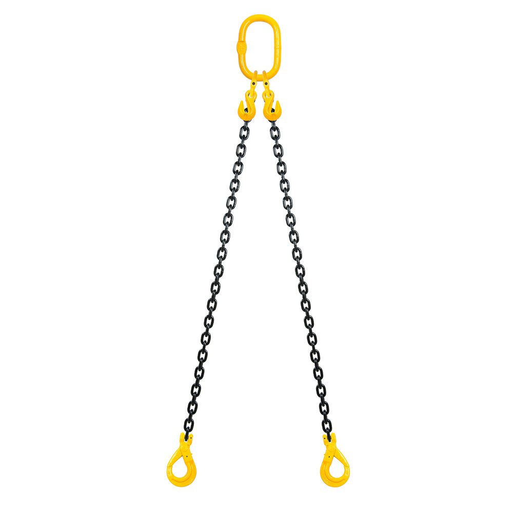 Chain sling 2-leg with safety hook, grade 8