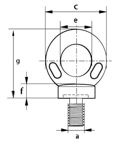 BS4278 Metric Eyebolt Dimensions Image 1