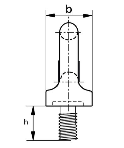 BS4278 Metric Eyebolt Dimensions Image 2