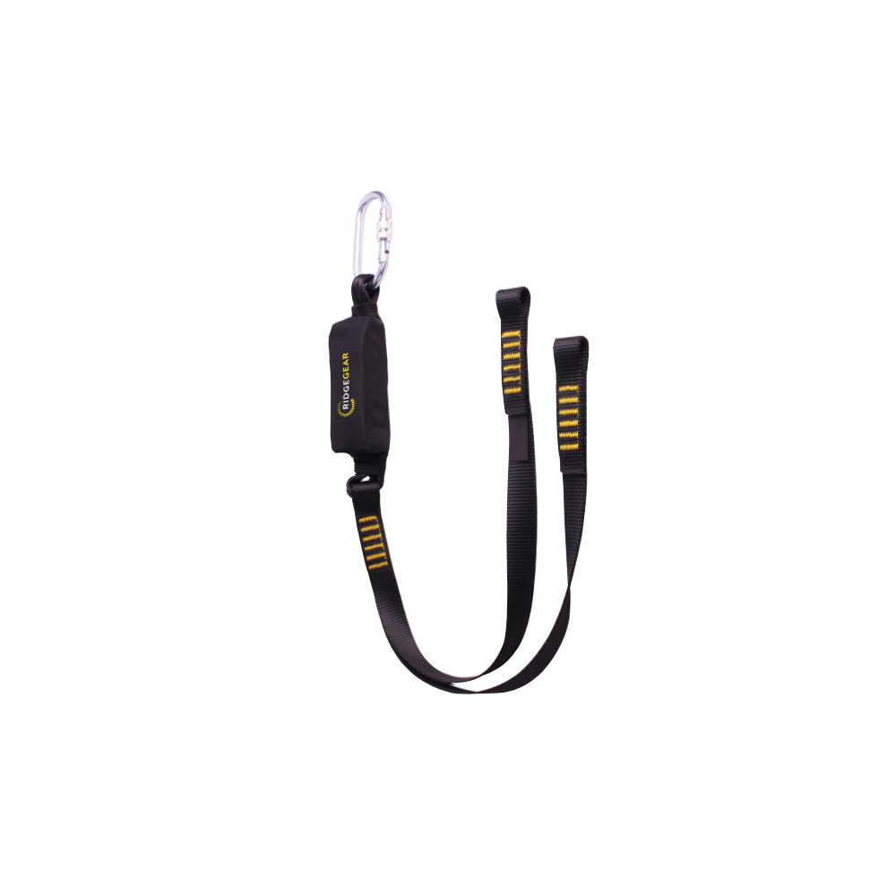 Twin Leg Webbing Lanyard With Shock Absorber RGL3