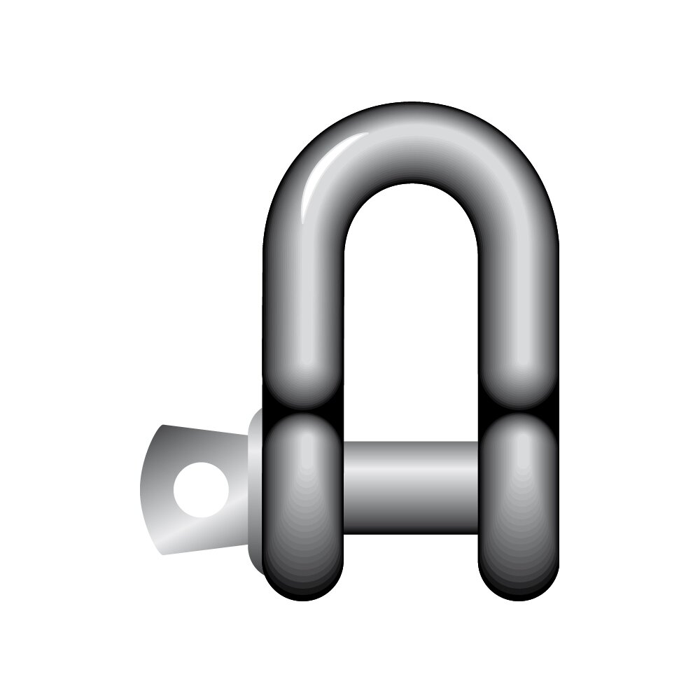 Yellow Pin Dee Shackles with Screw Collar Pin G-3151